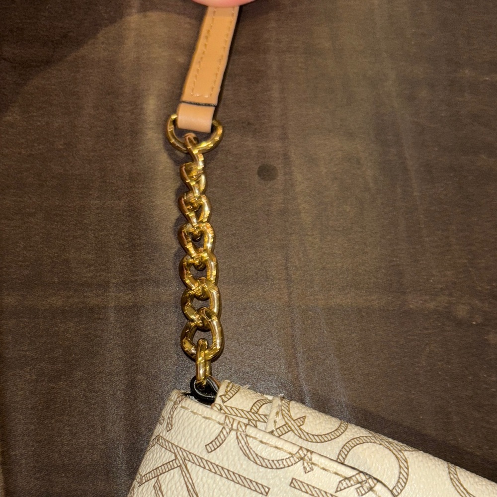 Calvin Klein Beige Monogram Crossbody Bag - Picture 6 of 6